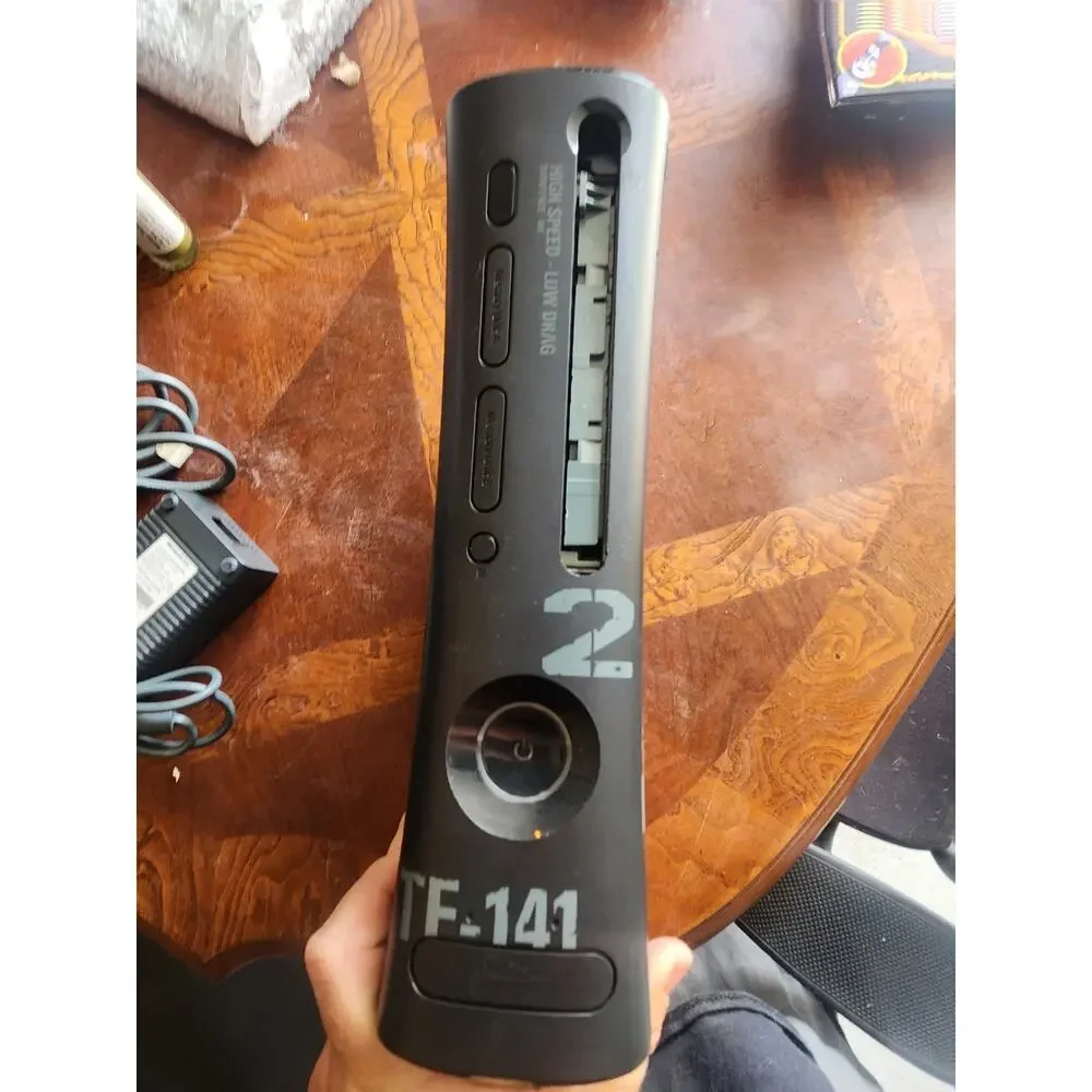 Xbox 360 Console TF-141 Camo Skin HDMI Power Cord Working